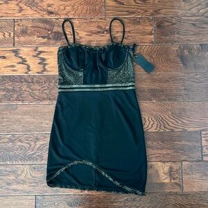 NWT/ H:ours Good Glitter Mini Bustier Dress / Size 0 - S